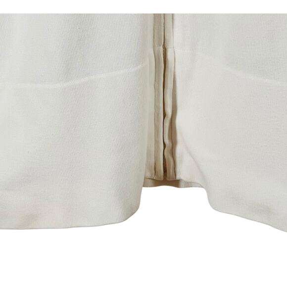 Eileen Fisher White Stretch Cotton Full Zip Cropped Jacket Medium - Picture 7 of 11